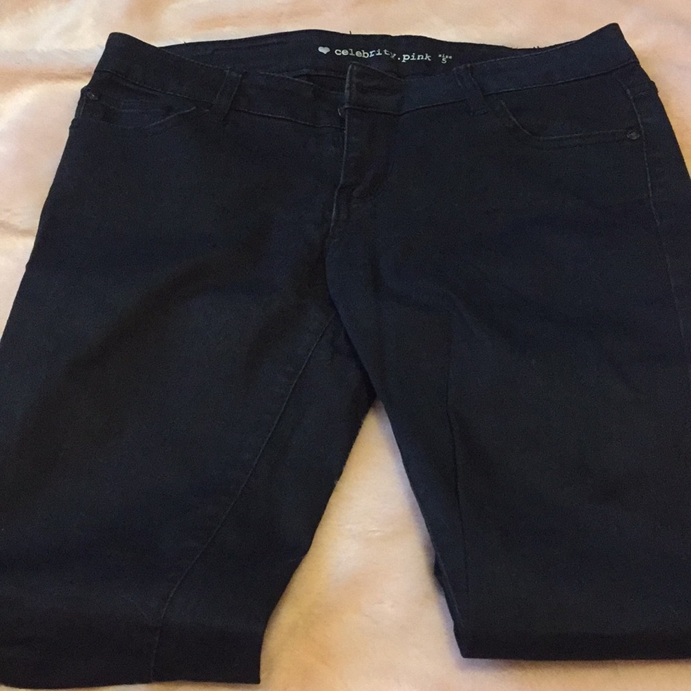 Black low rise skinny jeans